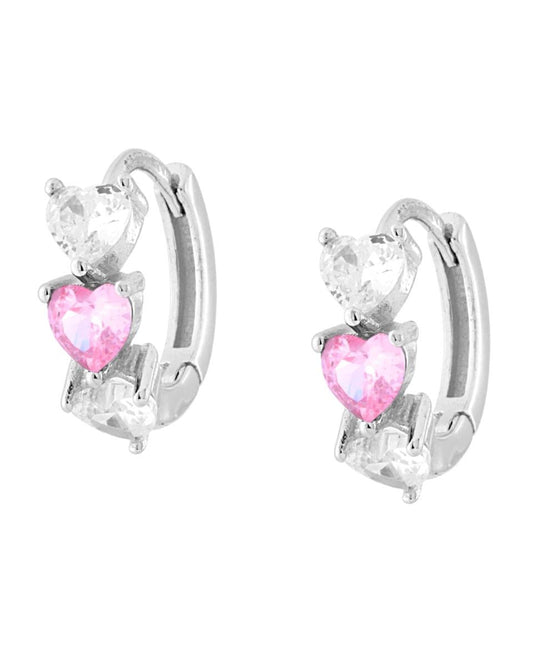 Orecchini a Cerchio Trilogy Hearts