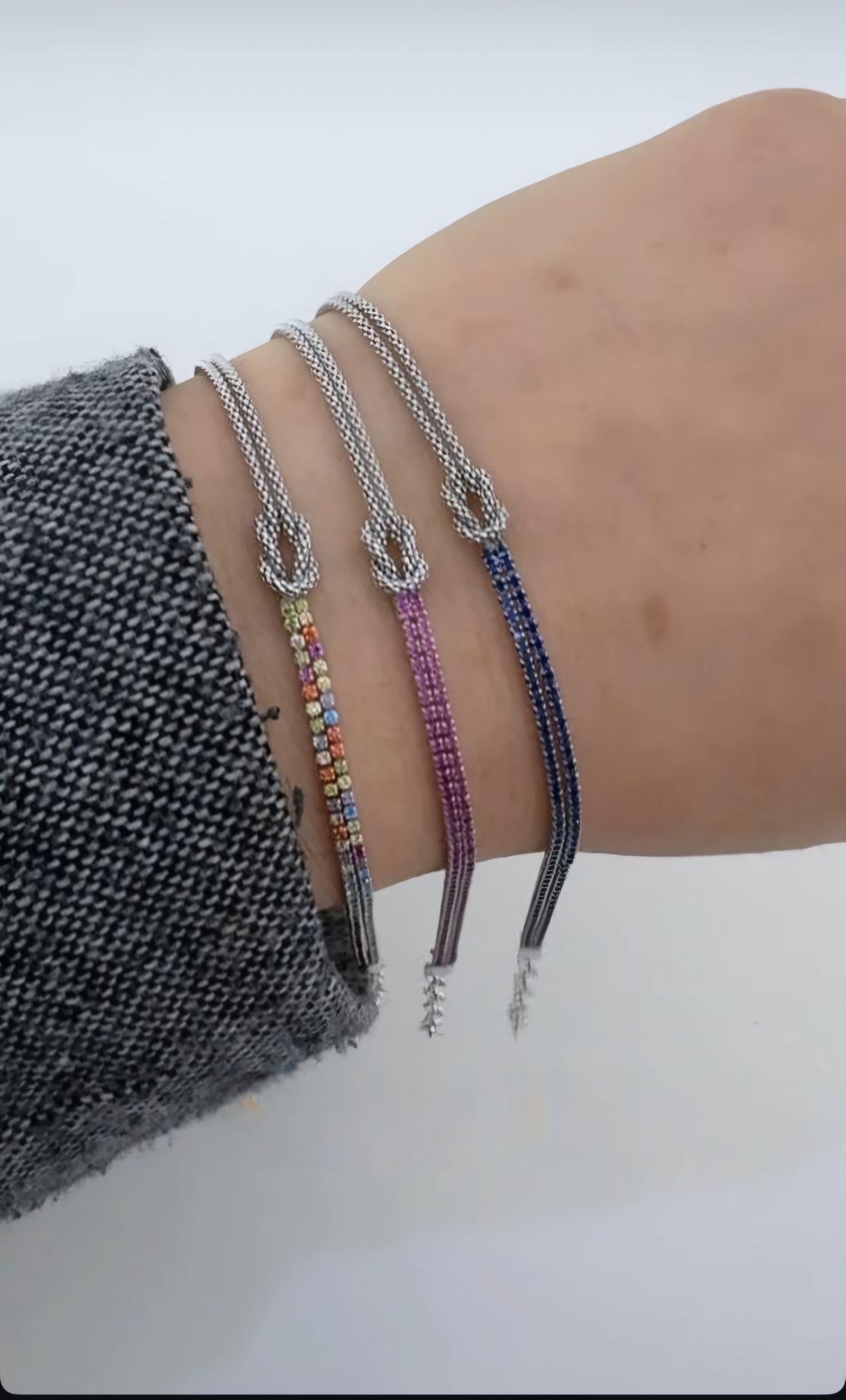 Bracciale Nodo - Bicolore Tennis