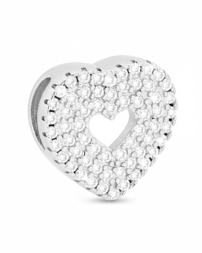 Ciondolo Cuore Pavè