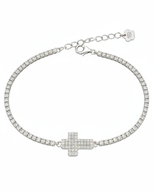 Bracciale tennis croce