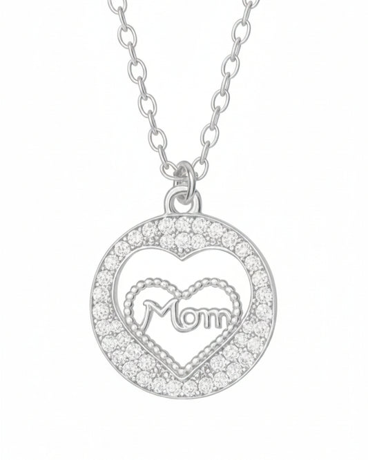 Collana cuore mamma zirconato