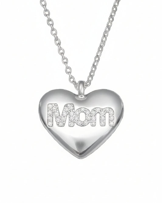 Collana cuore Mom simply