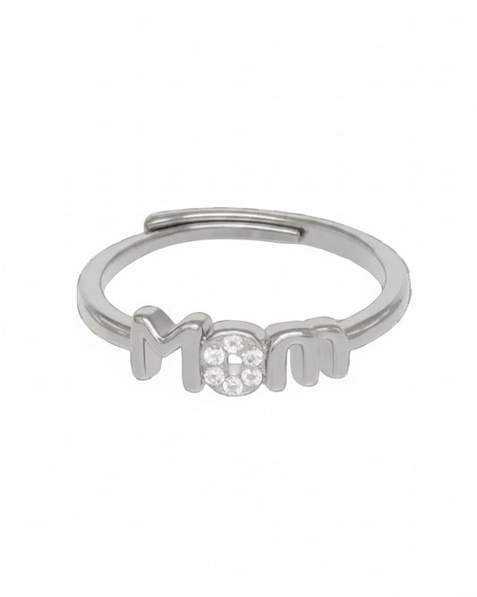 Anello scritta Mom