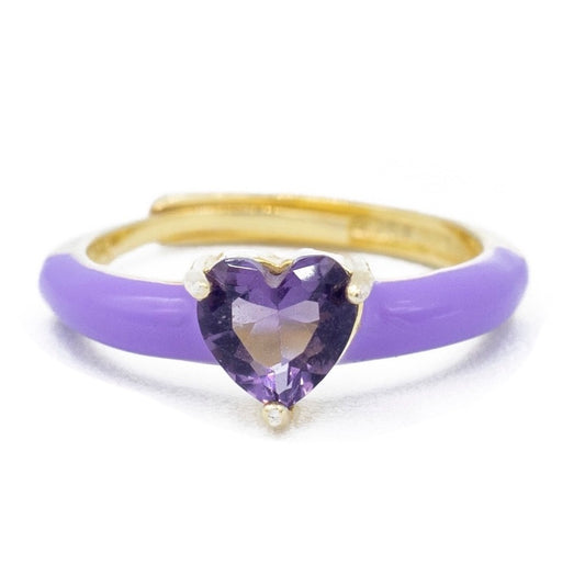 Anello Smaltato Cuore