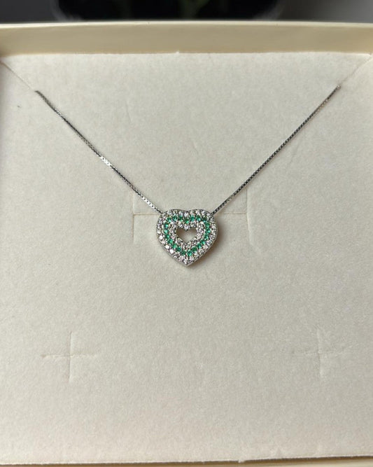 Ciondolo Cuore Pavè