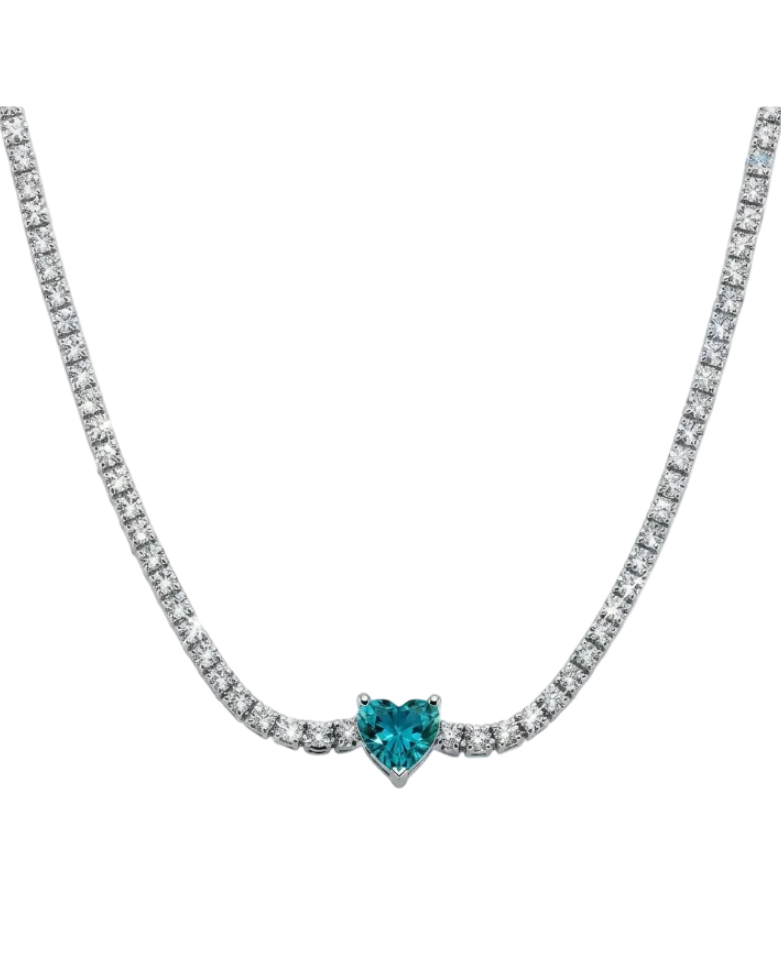 Collana Tennis Cuoricino