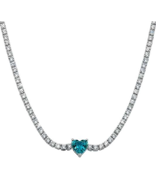 Collana Tennis Cuoricino