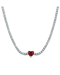 Collana Tennis Cuoricino