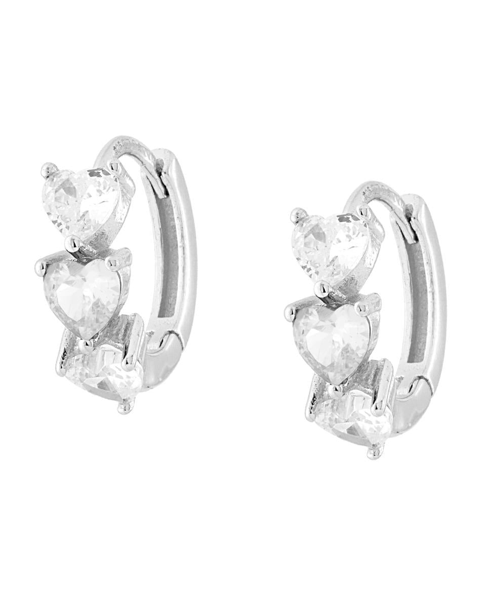 Orecchini a Cerchio Trilogy Hearts