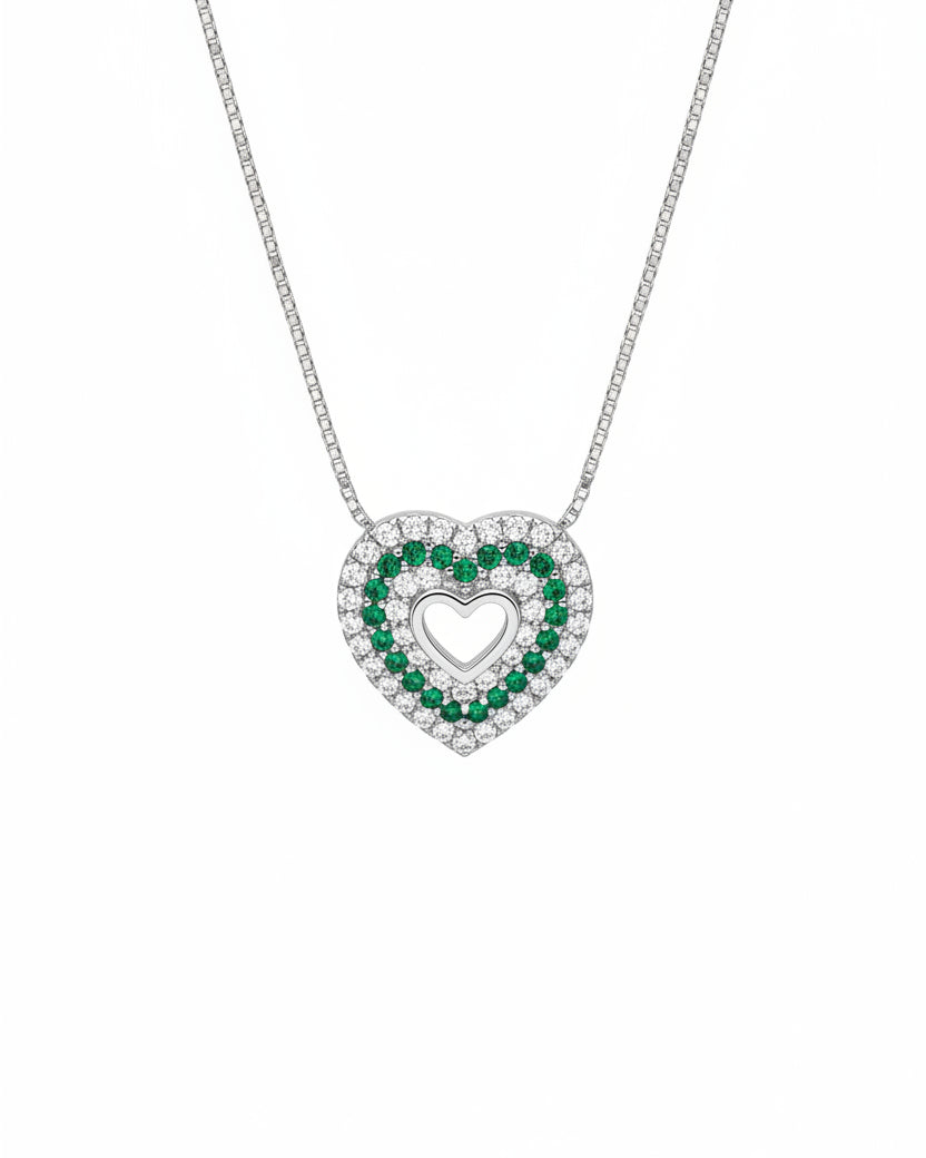 Ciondolo Cuore Pavè