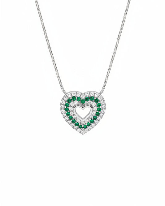 Ciondolo Cuore Pavè