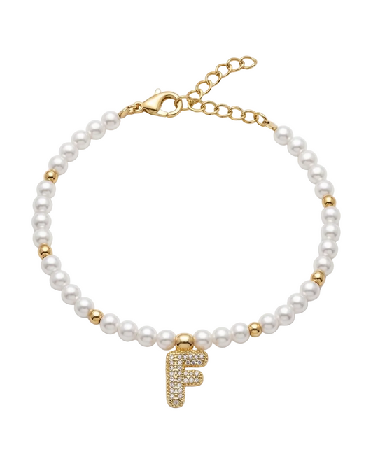 Bracciale perline Lettera