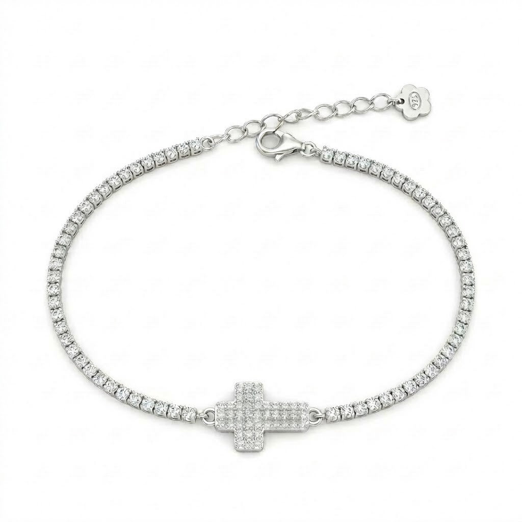 Bracciale tennis croce