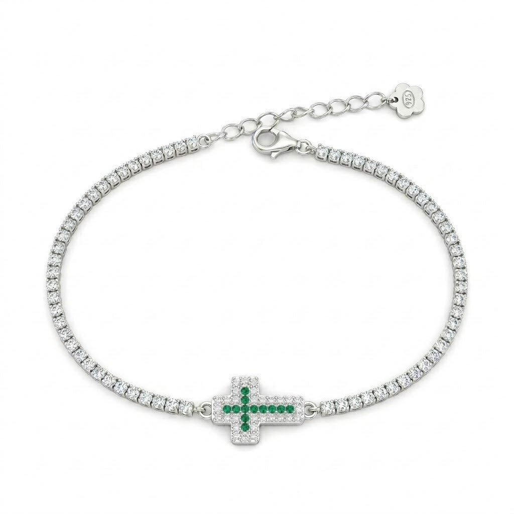 Bracciale tennis croce