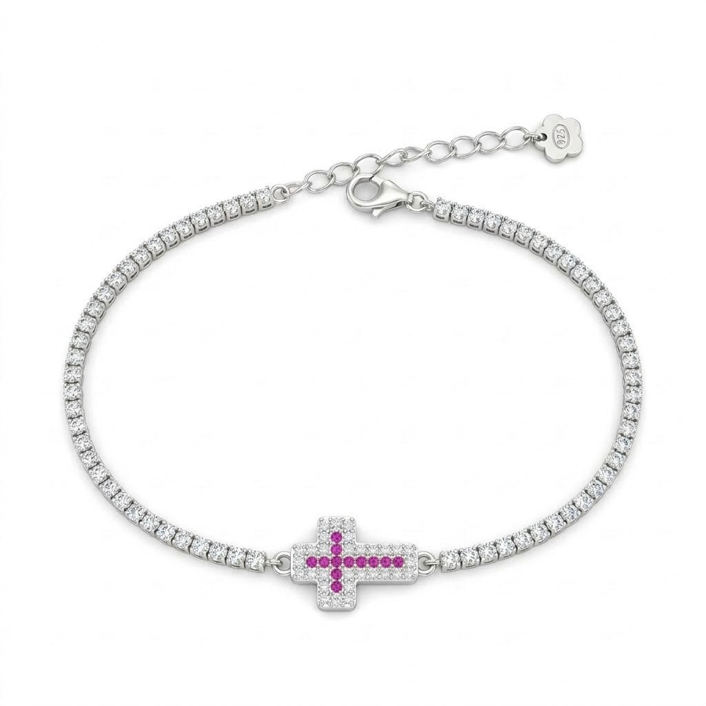 Bracciale tennis croce