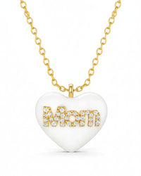 Collana cuore Mom smaltato