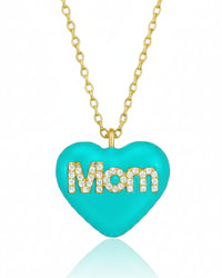 Collana cuore Mom smaltato