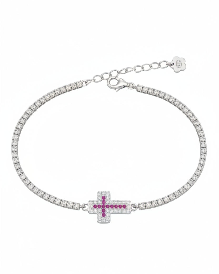 Bracciale tennis croce