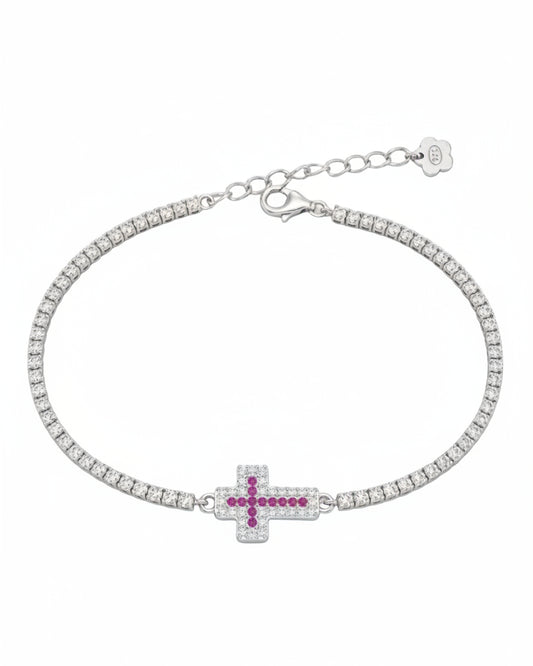 Bracciale tennis croce