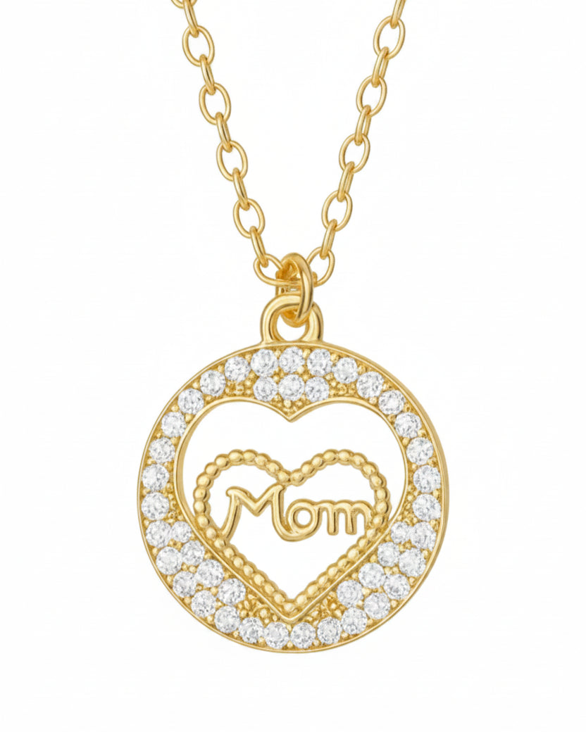 Collana cuore mamma zirconato