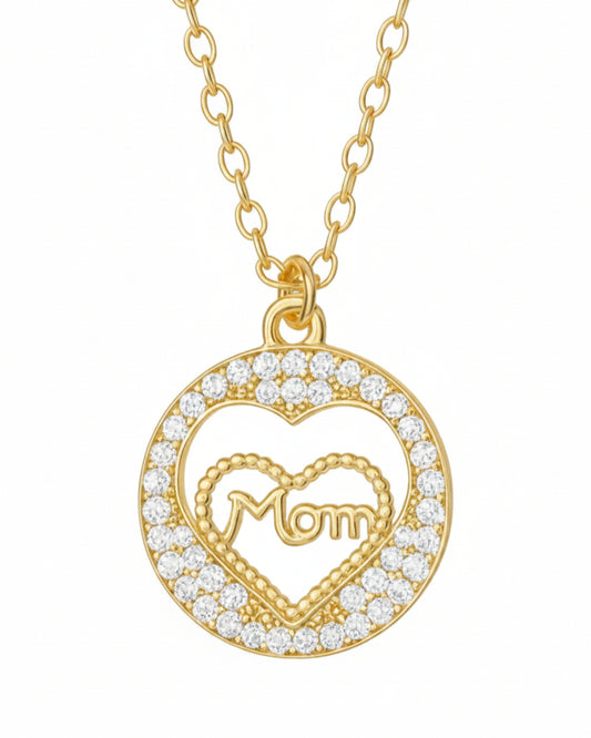 Collana cuore mamma zirconato