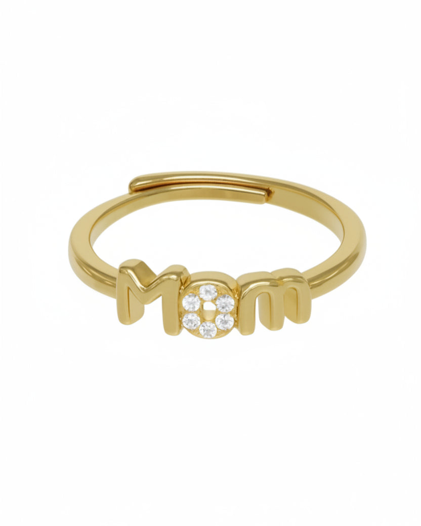 Anello scritta Mom