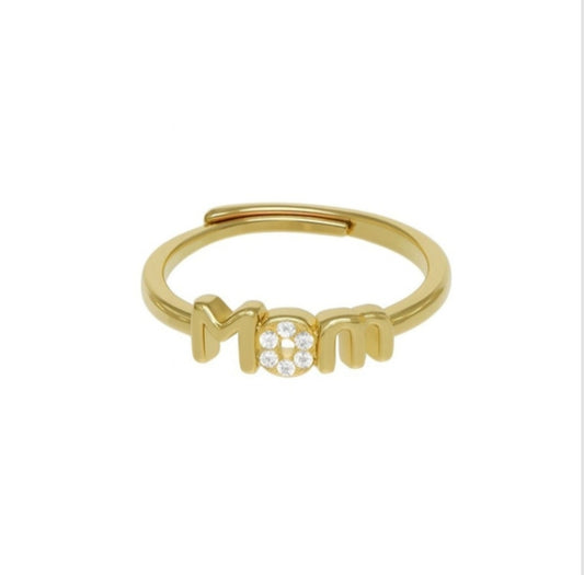 Anello scritta Mom