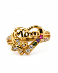 Anello cuore Mom