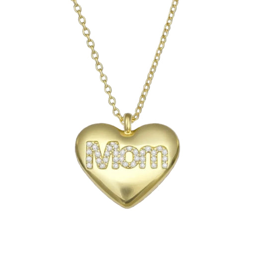 Collana cuore Mom simply