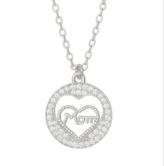 Collana cuore mamma zirconato