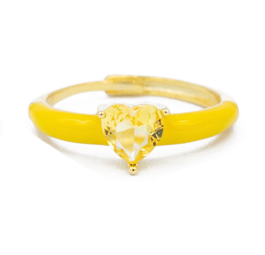 Anello Smaltato Cuore
