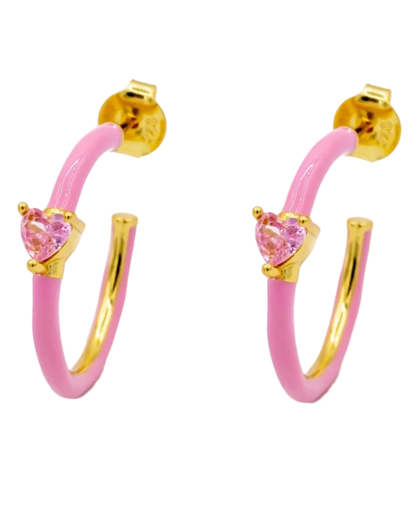 Orecchini Smaltati con Cuore