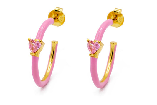 Orecchini Smaltati con Cuore