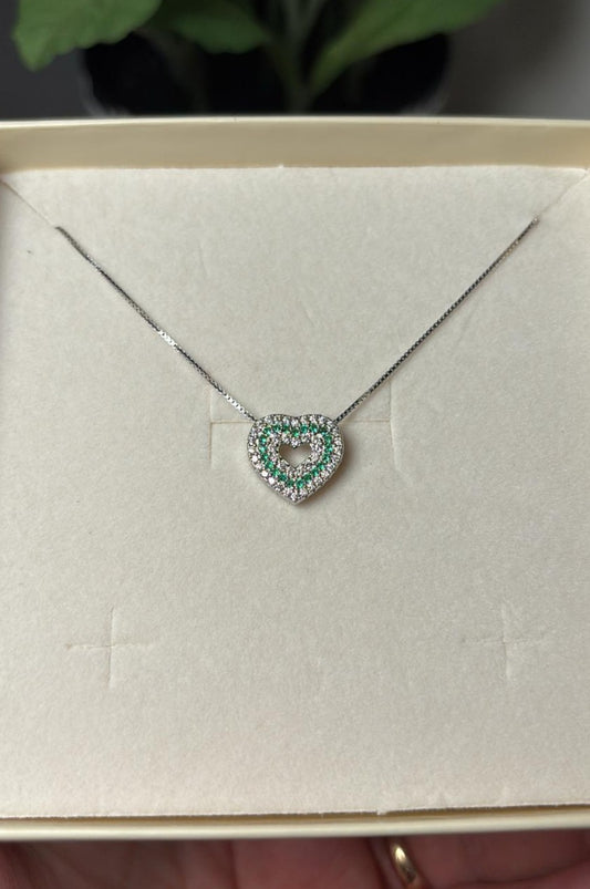 Ciondolo Cuore Pavè